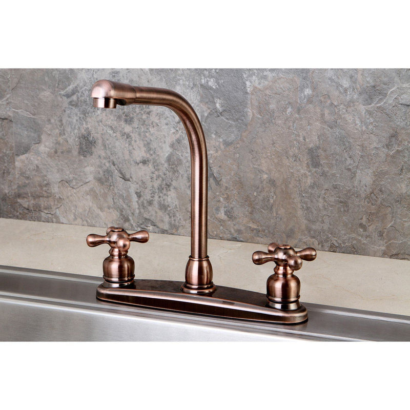 Victorian Two-Handle 2-Hole 8" Centerset Kitchen Faucet