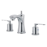 Serena Two-Handle 3-Hole Deck Mount Widespread Bathroom Faucet with Pop-Up Drain