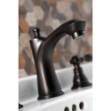 American Classic Two-Handle 3-Hole Deck Mount Widespread Bathroom Faucet with Plastic Pop-Up
