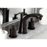 Serena Two-Handle 3-Hole Deck Mount Widespread Bathroom Faucet with Pop-Up Drain