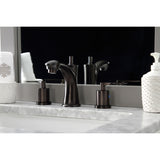 Serena Two-Handle 3-Hole Deck Mount Widespread Bathroom Faucet with Pop-Up Drain