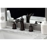 Serena Two-Handle 3-Hole Deck Mount Widespread Bathroom Faucet with Pop-Up Drain