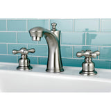 Victorian Two-Handle 3-Hole Deck Mount Widespread Bathroom Faucet with Retail Pop-Up Drain