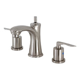 Serena Two-Handle 3-Hole Deck Mount Widespread Bathroom Faucet with Pop-Up Drain