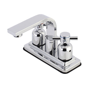 Concord Double-Handle 2-Hole Deck Mount 4-Inch Centerset Bathroom Faucet with Push-Up Pop-Up
