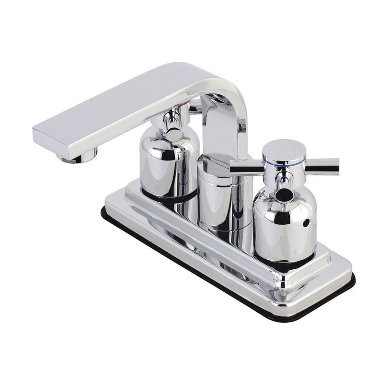 Concord Double-Handle 3-Hole Deck Mount 4-Inch Centerset Bathroom Faucet with Push-Up Pop-Up