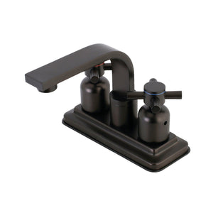 Concord Double-Handle 2-Hole Deck Mount 4-Inch Centerset Bathroom Faucet with Push-Up Pop-Up