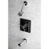 Single-Handle 3-Hole Wall Mount Tub and Shower Faucet