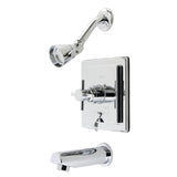 Single-Handle 3-Hole Wall Mount Tub and Shower Faucet