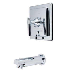 Single-Handle 2-Hole Wall Mount Tub and Shower Faucet Tub Only