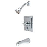 English Vintage Single-Handle 3-Hole Wall Mount Tub and Shower Faucet