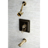 Single-Handle 3-Hole Wall Mount Tub and Shower Faucet