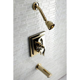 Single-Handle 3-Hole Wall Mount Tub and Shower Faucet