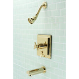 Single-Handle 3-Hole Wall Mount Tub and Shower Faucet