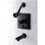 Single-Handle 3-Hole Wall Mount Tub and Shower Faucet