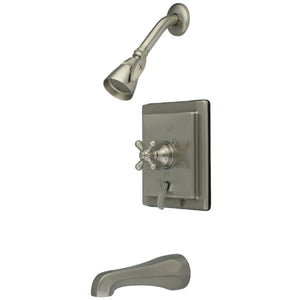 English Vintage Single-Handle 3-Hole Wall Mount Tub and Shower Faucet