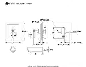 Single-Handle 2-Hole Wall Mount Tub and Shower Faucet Tub Only