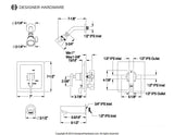 Executive Single-Handle 3-Hole Wall Mount Tub and Shower Faucet