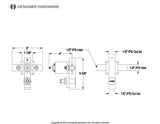 Pressure Balanced Tub and Shower Valve, with Stops