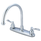 NuWave French Two-Handle 2-Hole Deck Mount 8" Centerset Kitchen Faucet
