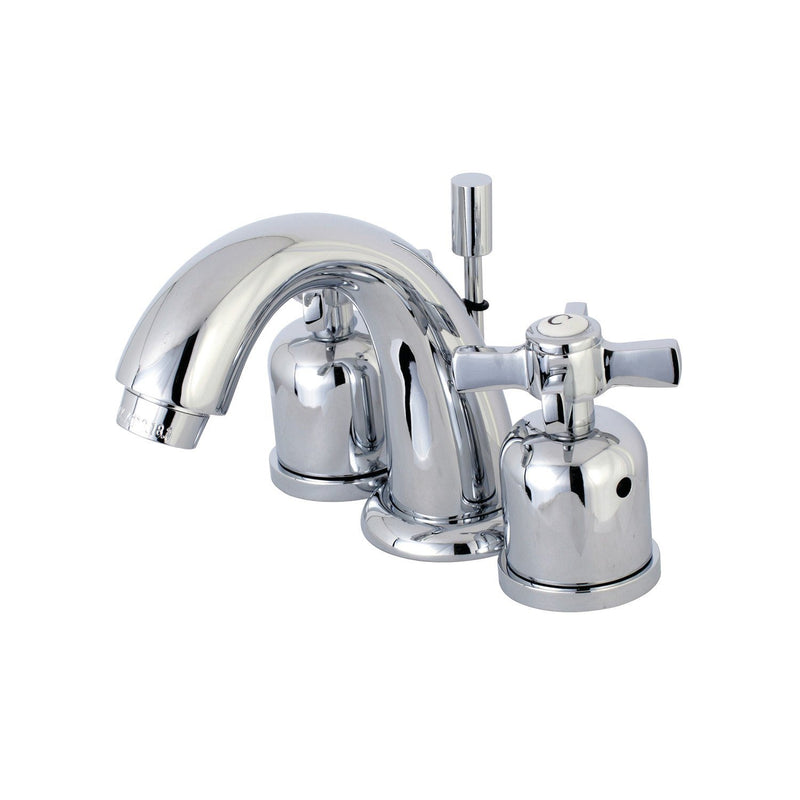 Millennium Two-Handle 3-Hole Deck Mount Widespread Bathroom Faucet with Retail Pop-Up Drain
