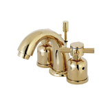 Concord Two-Handle 3-Hole Deck Mount Widespread Bathroom Faucet with Plastic Pop-Up