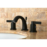 NuvoFusion Two-Handle 3-Hole Deck Mount Widespread Bathroom Faucet with Plastic Pop-Up