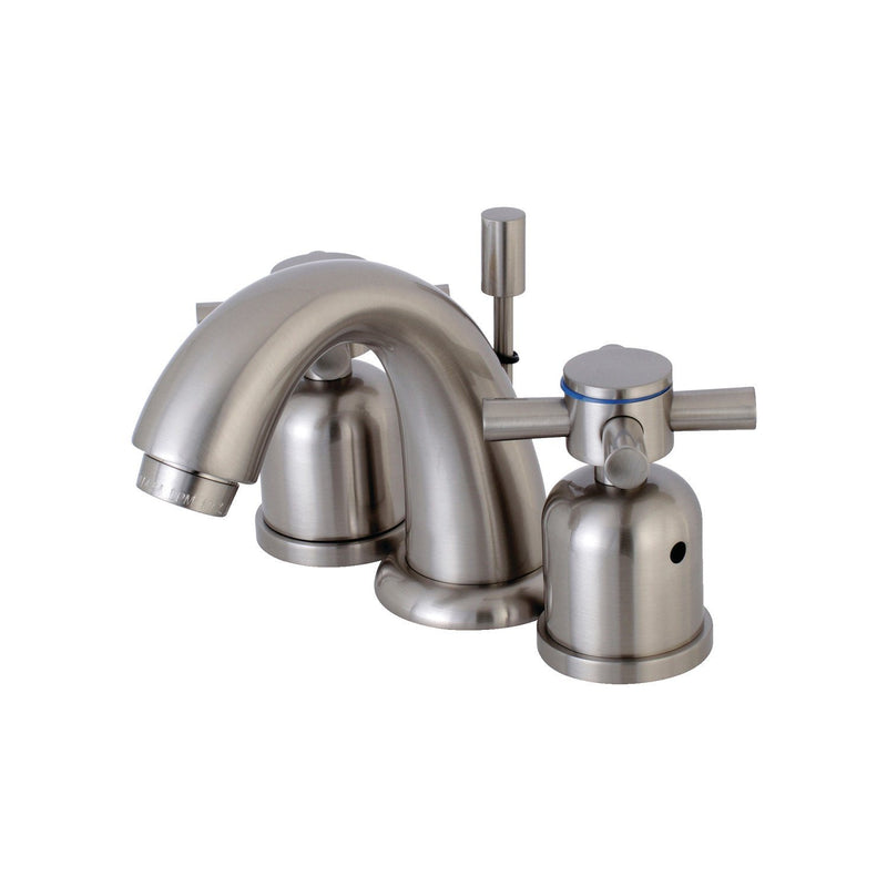 Concord Two-Handle 3-Hole Deck Mount Widespread Bathroom Faucet with Retail Pop-Up Drain