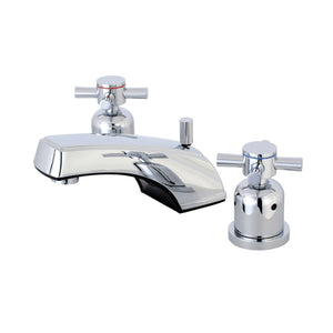 Concord Two-Handle 3-Hole Deck Mount Widespread Bathroom Faucet with Retail Pop-Up Drain