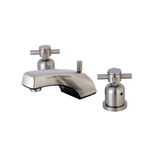 Concord Two-Handle 3-Hole Deck Mount Widespread Bathroom Faucet with Retail Pop-Up Drain