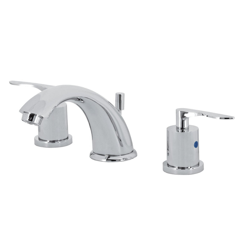 Serena Two-Handle 3-Hole Deck Mount Widespread Bathroom Faucet with Retail Pop-Up Drain