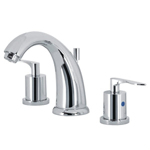 Serena Two-Handle 3-Hole Deck Mount Widespread Bathroom Faucet with Retail Pop-Up Drain