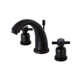 Concord Two-Handle 3-Hole Deck Mount Widespread Bathroom Faucet with Plastic Pop-Up