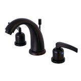 Centurion Two-Handle 3-Hole Deck Mount Widespread Bathroom Faucet with Plastic Pop-Up