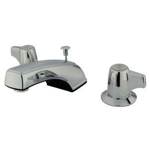 Americana Two-Handle 3-Hole Deck Mount Widespread Bathroom Faucet with Retail Pop-Up