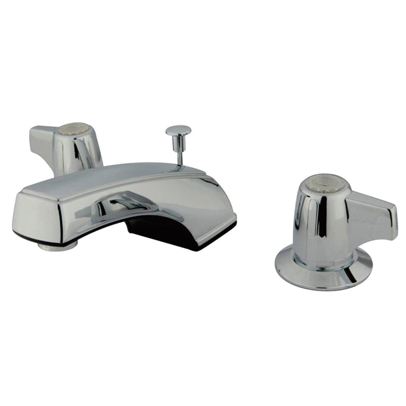 Americana Two-Handle 3-Hole Deck Mount Widespread Bathroom Faucet with Pop-Up Drain