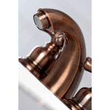 Victorian Two-Handle 3-Hole Deck Mount Mini-Widespread Bathroom Faucet with Pop-Up Drain