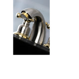 Victorian Two-Handle 3-Hole Deck Mount Mini-Widespread Bathroom Faucet with Pop-Up Drain