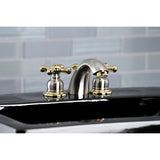 Victorian Two-Handle 3-Hole Deck Mount Mini-Widespread Bathroom Faucet with Pop-Up Drain