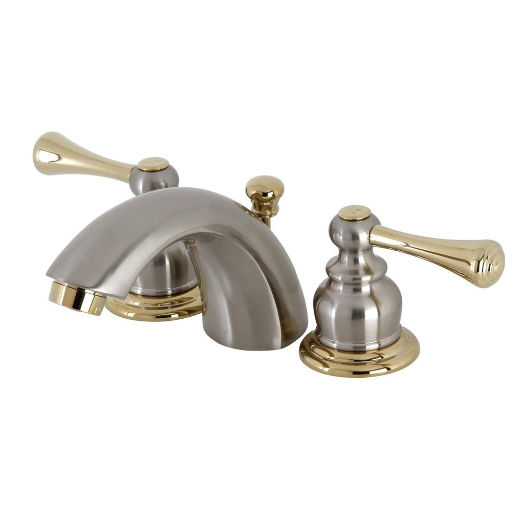 Vintage Two-Handle 3-Hole Deck Mount Mini-Widespread Bathroom Faucet with Plastic Pop-Up