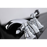 Duchess Two-Handle 3-Hole Deck Mount Mini-Widespread Bathroom Faucet with Plastic Pop-Up