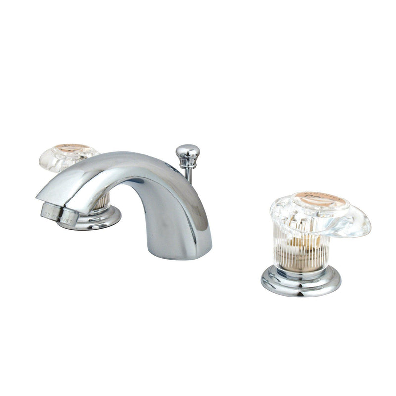 Magellan Two-Handle 3-Hole Deck Mount Mini-Widespread Bathroom Faucet with Pop-Up Drain