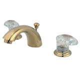 Magellan Two-Handle 3-Hole Deck Mount Mini-Widespread Bathroom Faucet with Plastic Pop-Up