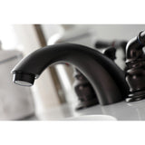 Victorian Two-Handle 3-Hole Deck Mount Mini-Widespread Bathroom Faucet with Brass Pop-Up