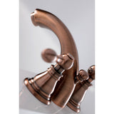 American Classic Two-Handle 3-Hole Deck Mount Mini-Widespread Bathroom Faucet with Plastic Pop-Up