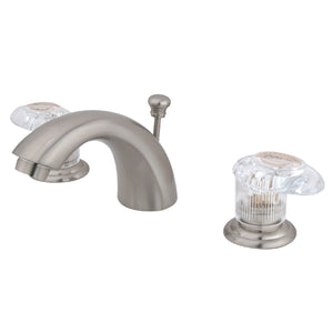 Magellan Two-Handle 3-Hole Deck Mount Mini-Widespread Bathroom Faucet with Plastic Pop-Up