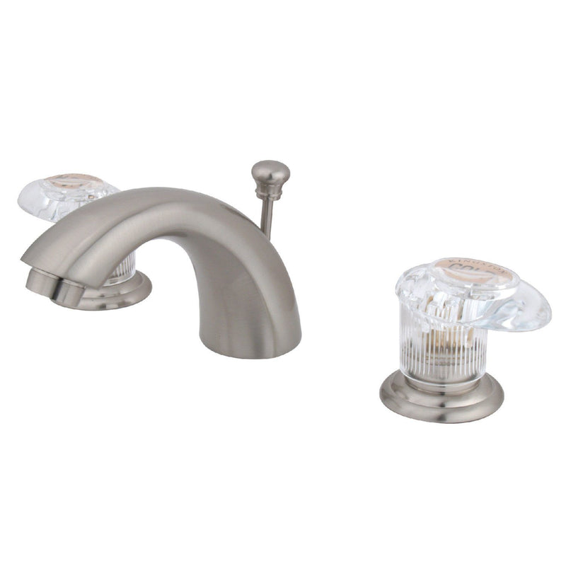Magellan Two-Handle 3-Hole Deck Mount Mini-Widespread Bathroom Faucet with Pop-Up Drain