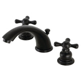 Victorian Two-Handle 3-Hole Deck Mount Widespread Bathroom Faucet with Retail Pop-Up Drain