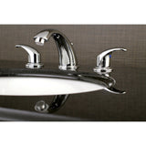 Legacy Two-Handle 3-Hole Deck Mount Widespread Bathroom Faucet with Plastic Pop-Up