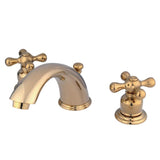 Victorian Two-Handle 3-Hole Deck Mount Widespread Bathroom Faucet with Retail Pop-Up Drain